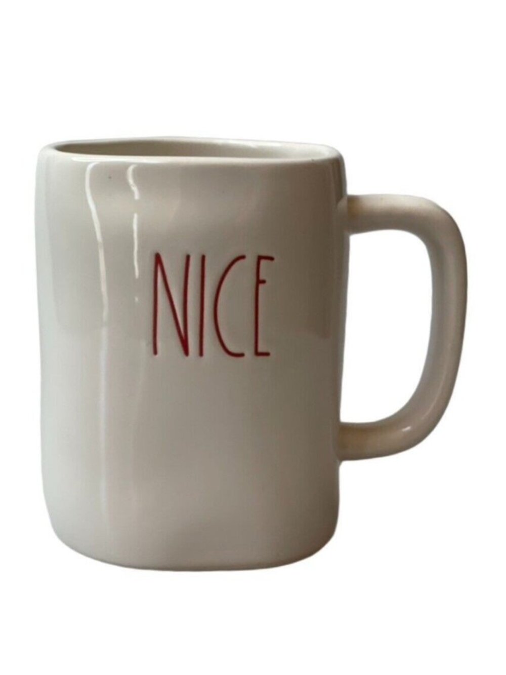 Rae Dunn Artisan Collection "Nice" Ceramic Mug Dishwasher Safe